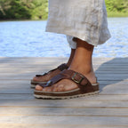 Minfot Noa Tåsandaler Läder Primo Soft Mörkbrun