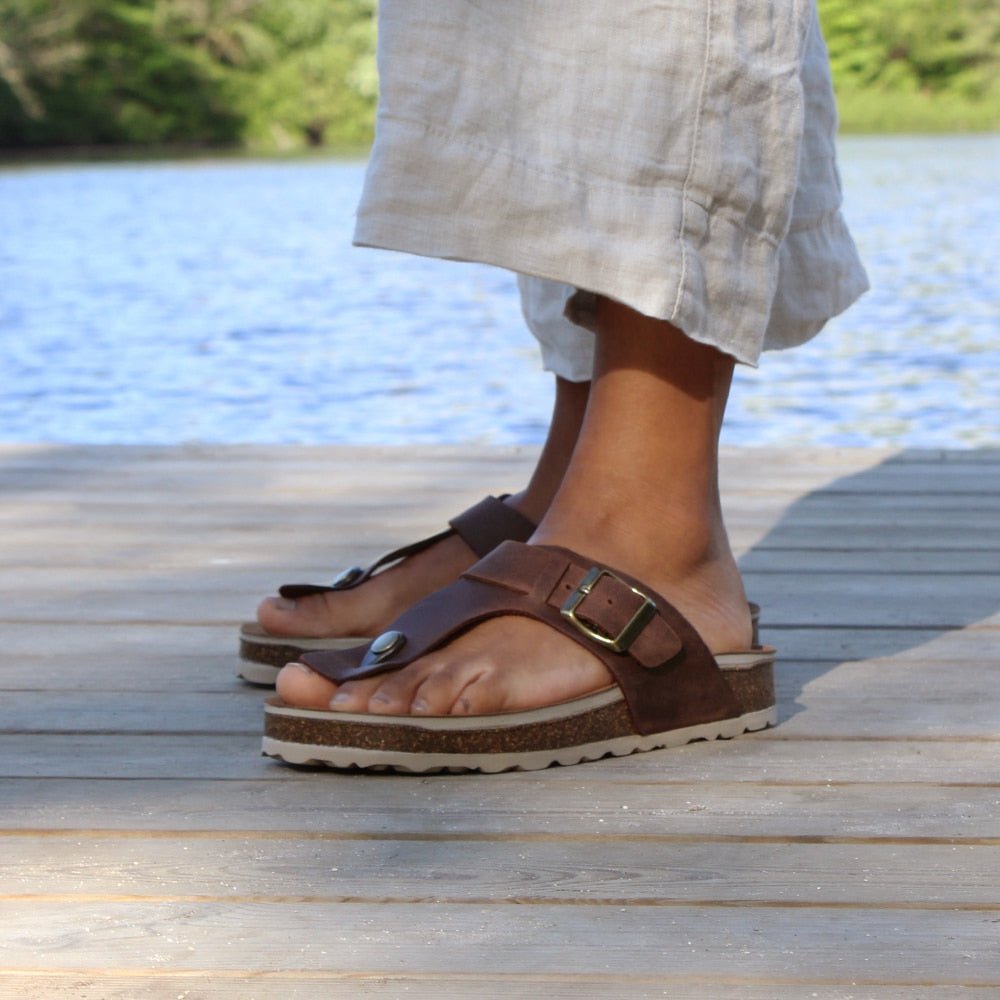 Produktbild 11 - Minfot Noa Sandaler Tådelare Läder Primo Soft Mörkbrun