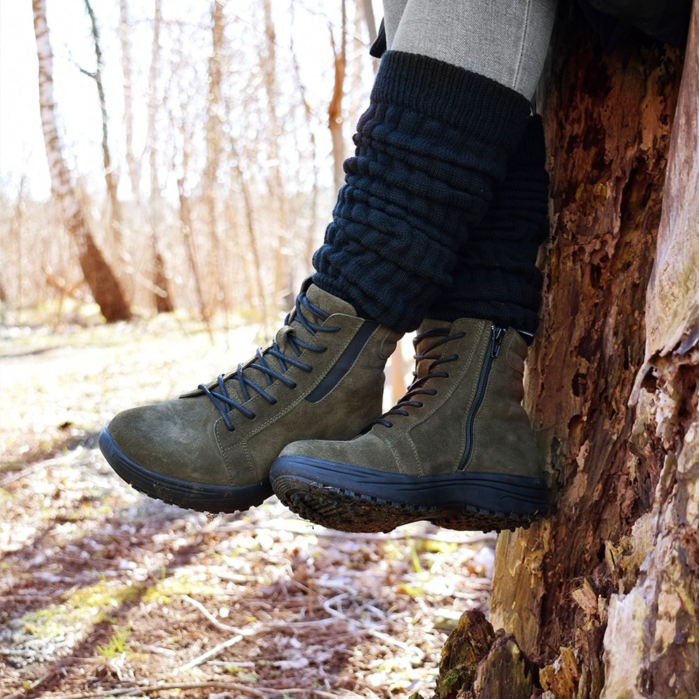 Minfot Kängor Nora Mocka Dam Grön