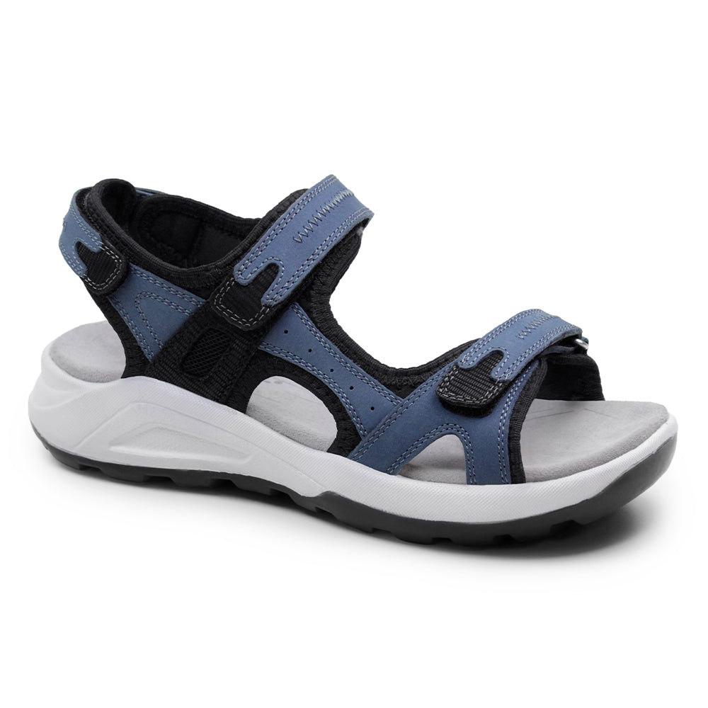 Minfot Nyhamn Sandaler Dam Nubuck Blå