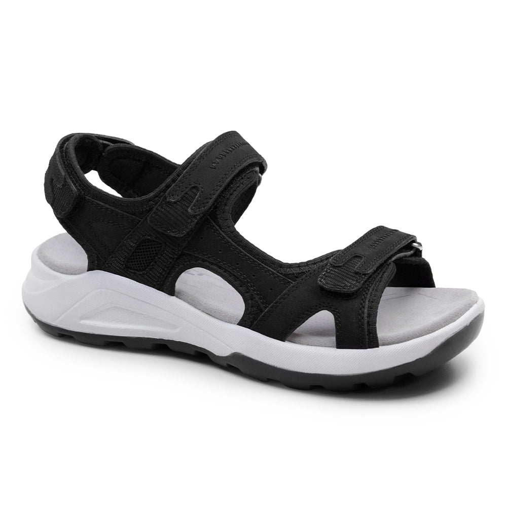 Minfot Nyhamn Sandaler Dam Nubuck Svart