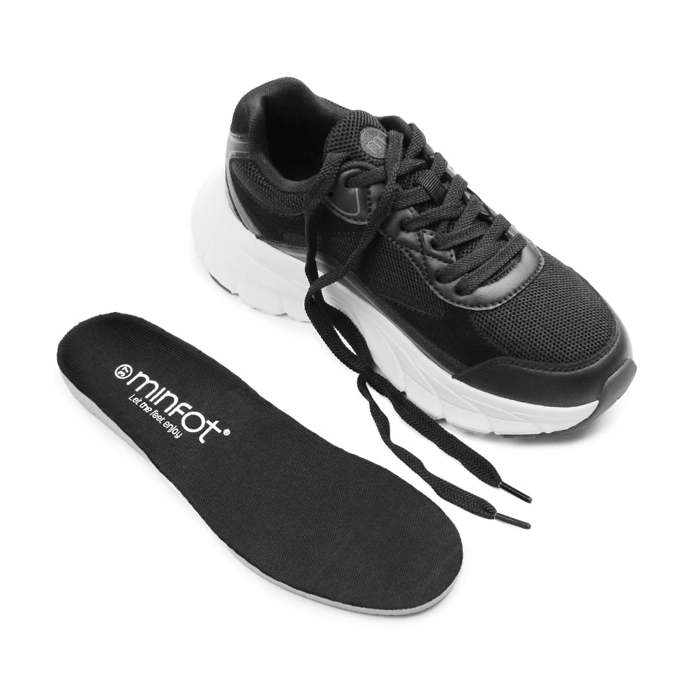 Produktbild 11 - Minfot Sneaker Joy Mesh Mocka Svart Vit