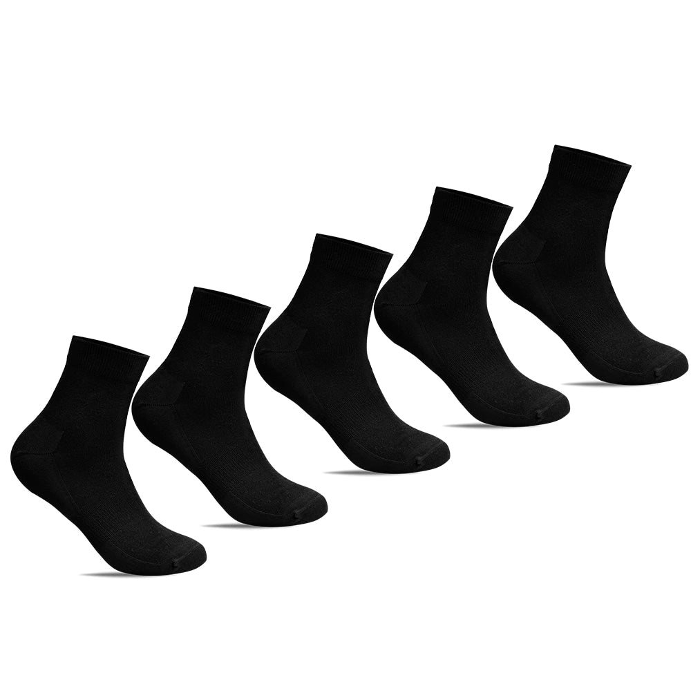 Minfot Strumpor Quarter Merinoull Svart 5-pack