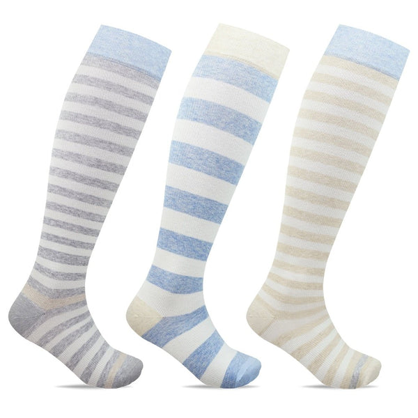 Minfot-Randiga-Stodstrumpor-Ekologisk-Bomull-Strand-3-pack