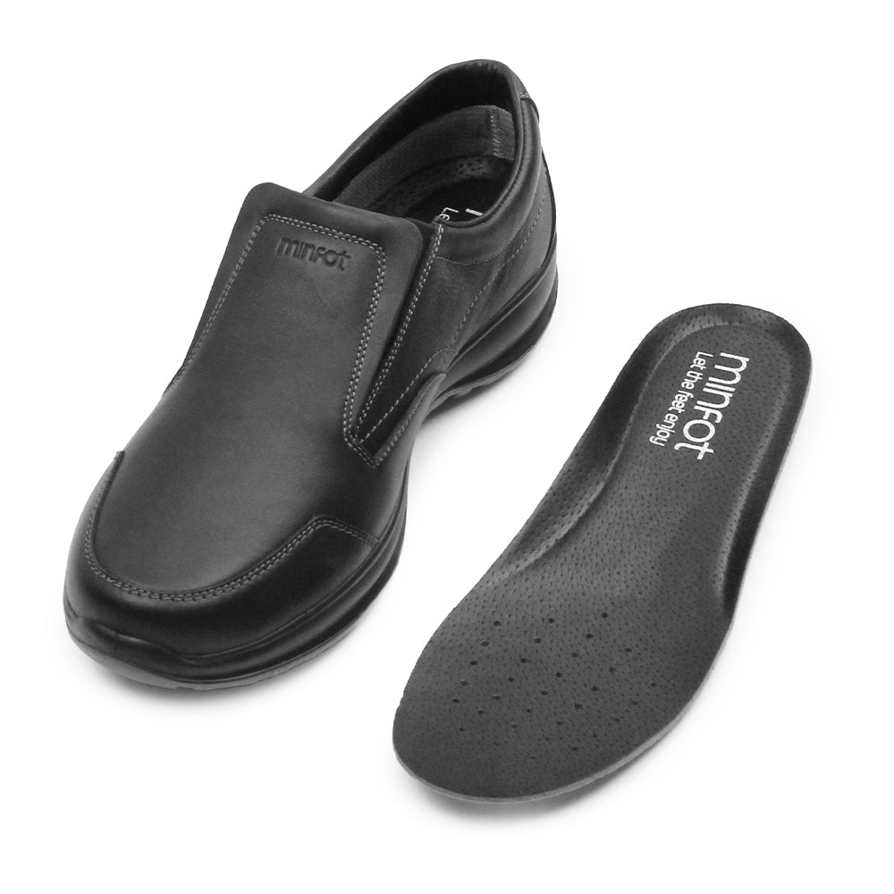 Minfot Rex Loafer Herr Vattenavvisande TEX Skinn Svart