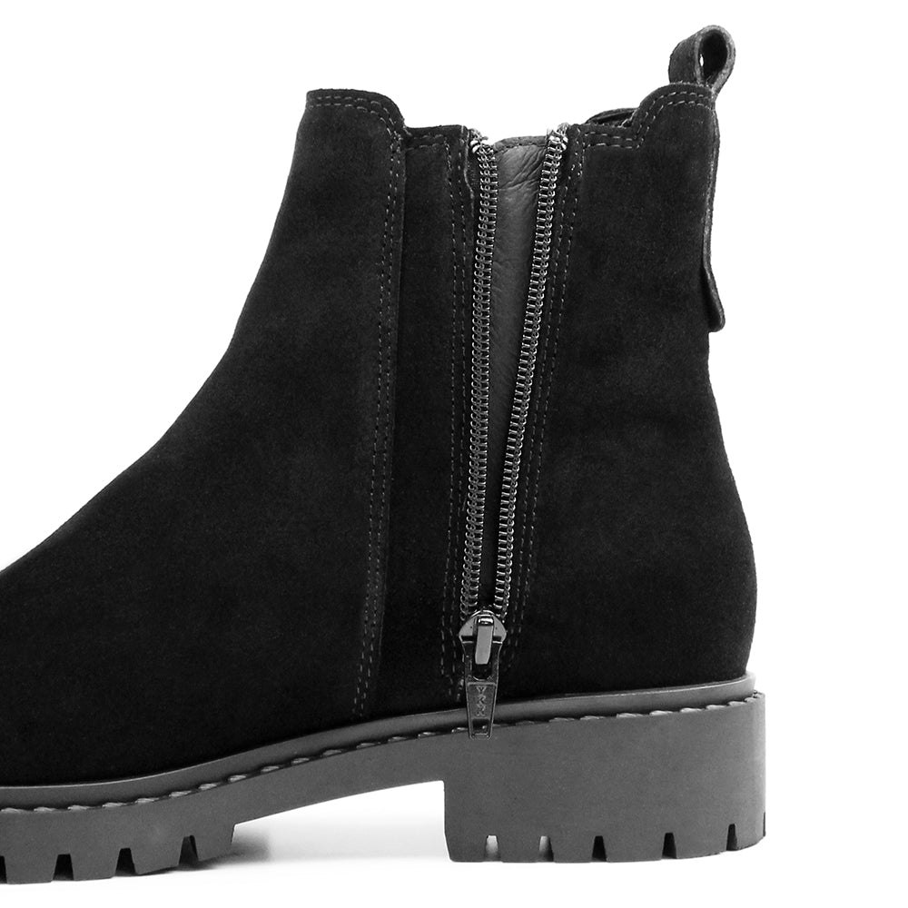 Produktbild 8 - Minfot Ribe Chelsea Boots Zip Mocka Svart