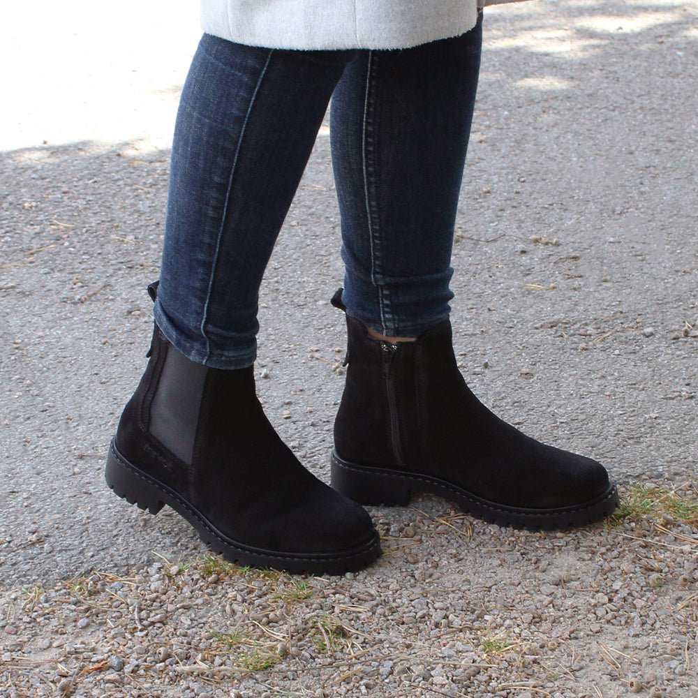 Produktbild 11 - Minfot Ribe Chelsea Boots Zip Mocka Svart