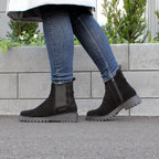 Minfot Ribe Chelsea Boots Zip Mocka Svart
