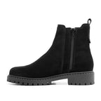 Minfot Ribe Chelsea Boots Zip Mocka Svart
