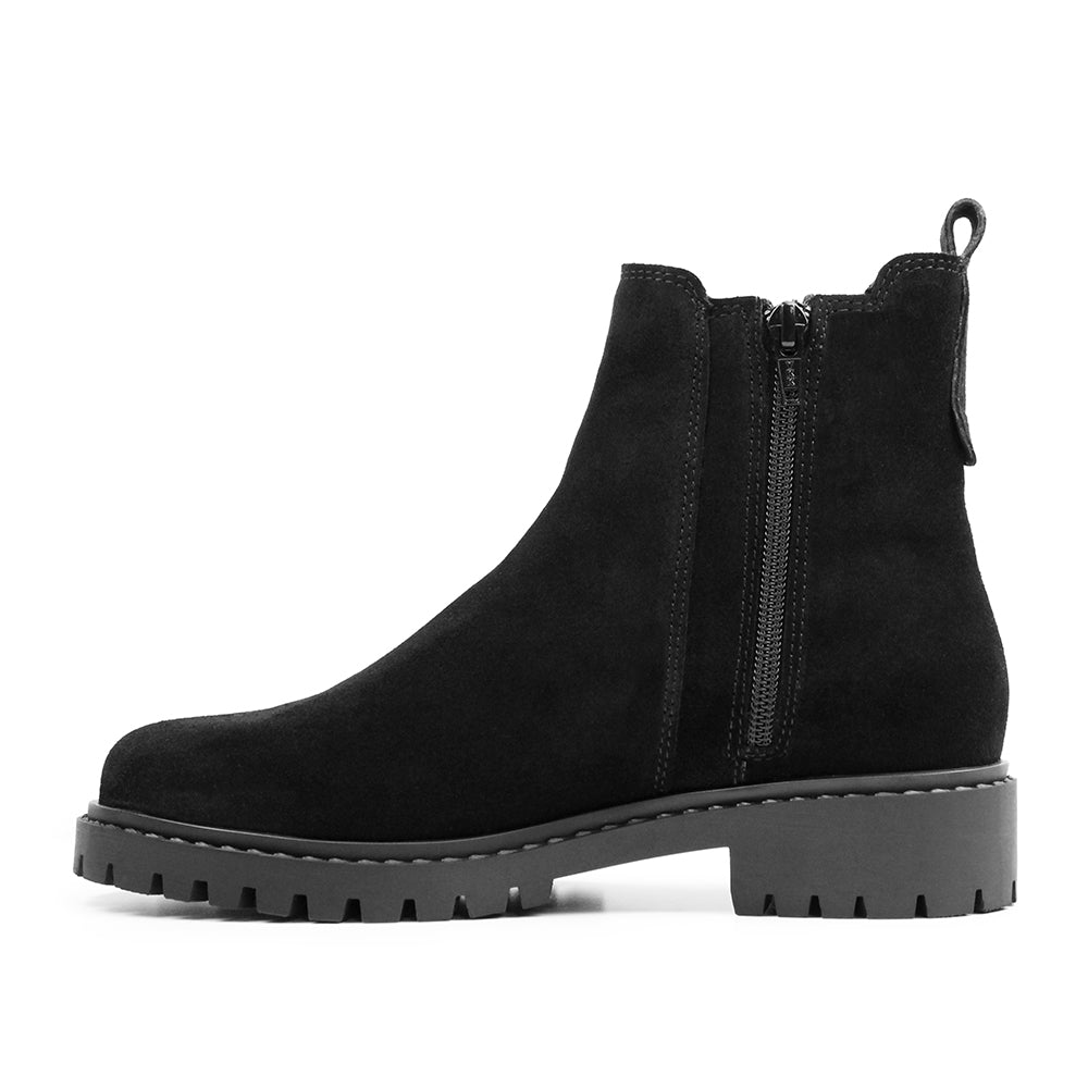 Produktbild 4 - Minfot Ribe Chelsea Boots Zip Mocka Svart