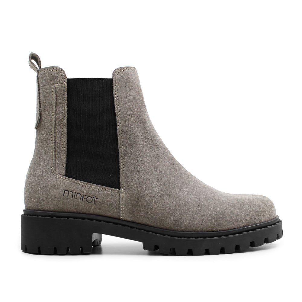 Produktbild 3 - Minfot Ribe Chelsea Boots Zip Mocka Taupe