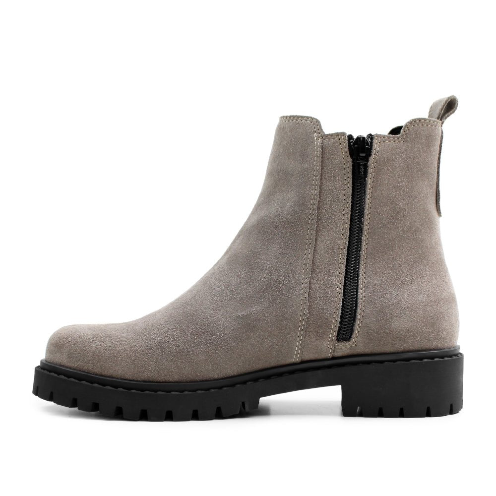 Produktbild 4 - Minfot Ribe Chelsea Boots Zip Mocka Taupe