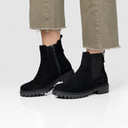 Minfot Ribe Chelsea Boots Zip Mocka Svart