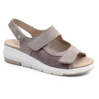 Minfot Sandal Komfort Bea Hälrem Stretch Mocka Beige