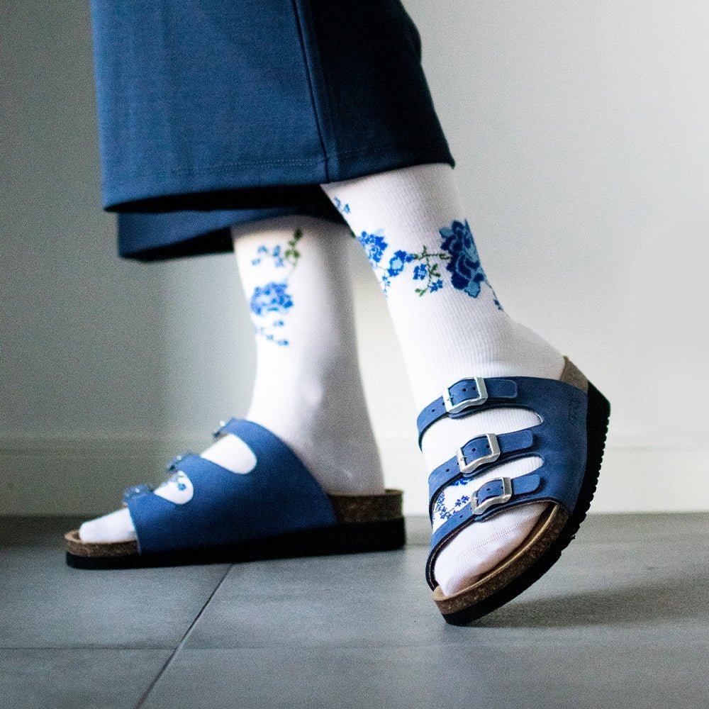 Minfot Sandal Mjuk Bio Blå Nubuck