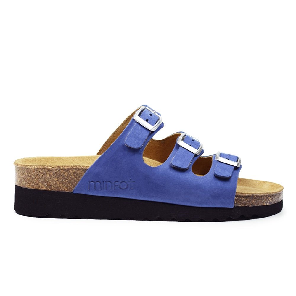 Minfot Sandal Mjuk Bio Blå Nubuck