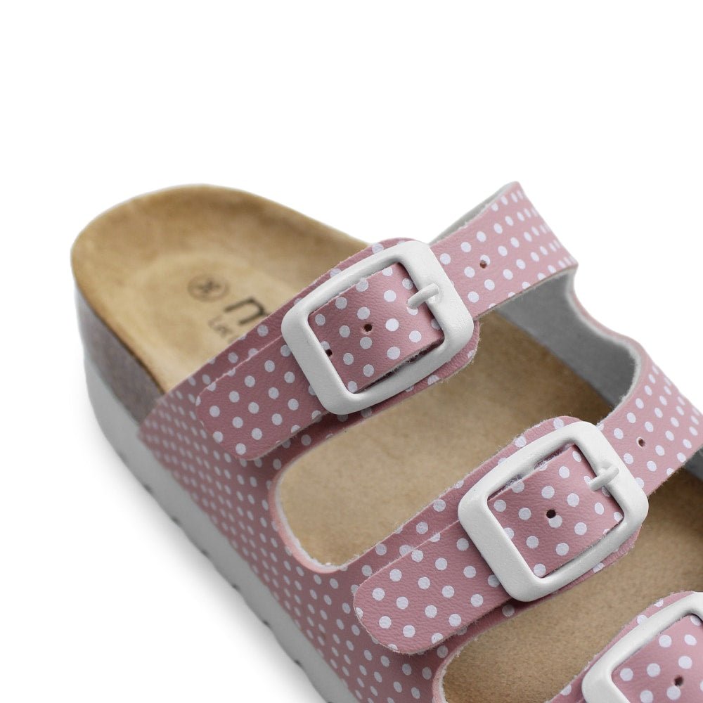 Minfot Sandal Mjuk Bio Dots Rosa