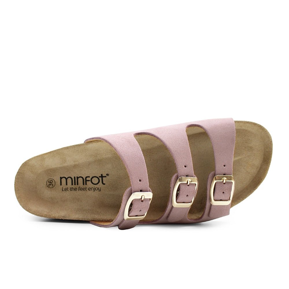 Minfot Sandal Mjuk Bio Ljusrosa Mocka