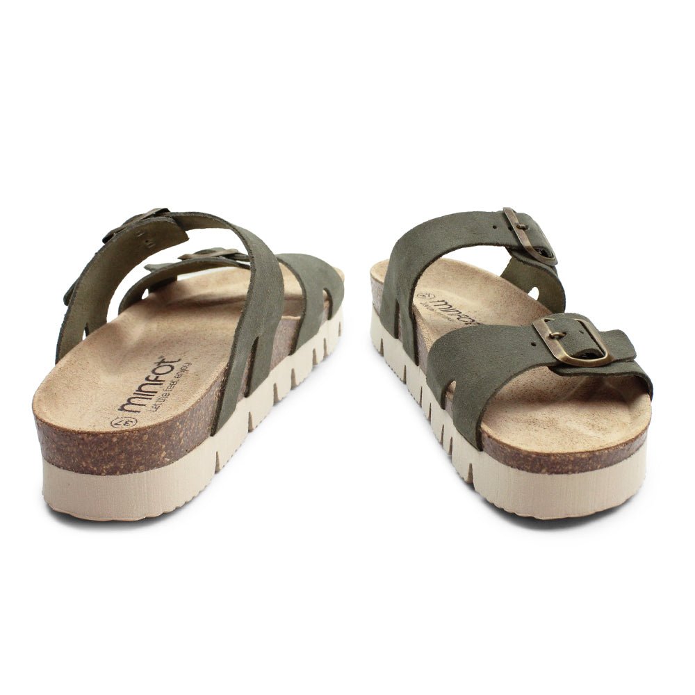 Minfot Upstep Lill Sandaler Dam Mocka Grön