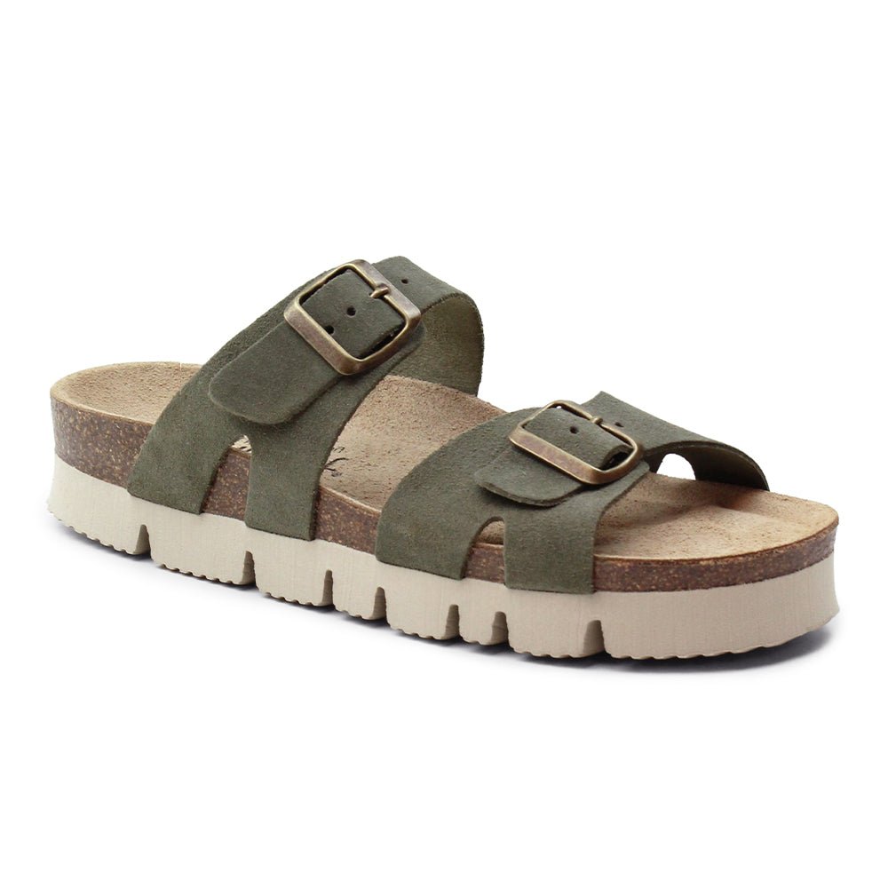 Minfot Sandal Upstep Lill Mocka Grön
