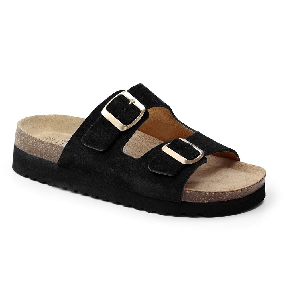 Minfot Moa Sandaler Dam Mjuk Bio Mocka Nero