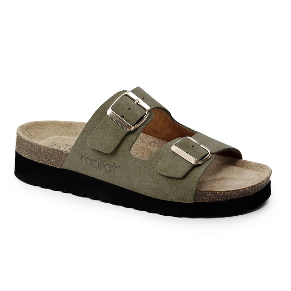 Minfot Moa Sandaler Dam Mjuk Bio Mocka Olive