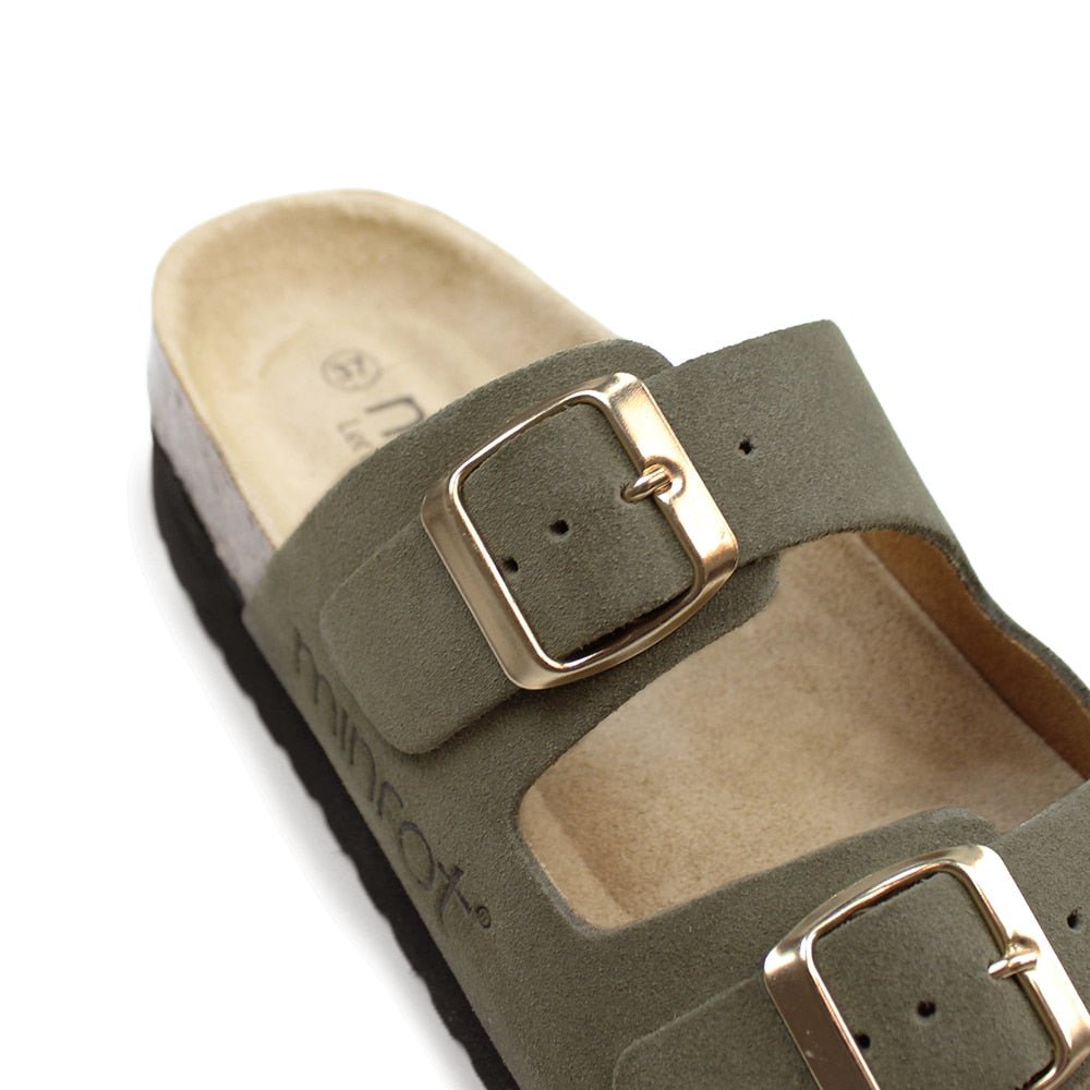 Minfot Moa Sandaler Dam Mjuk Bio Mocka Olive