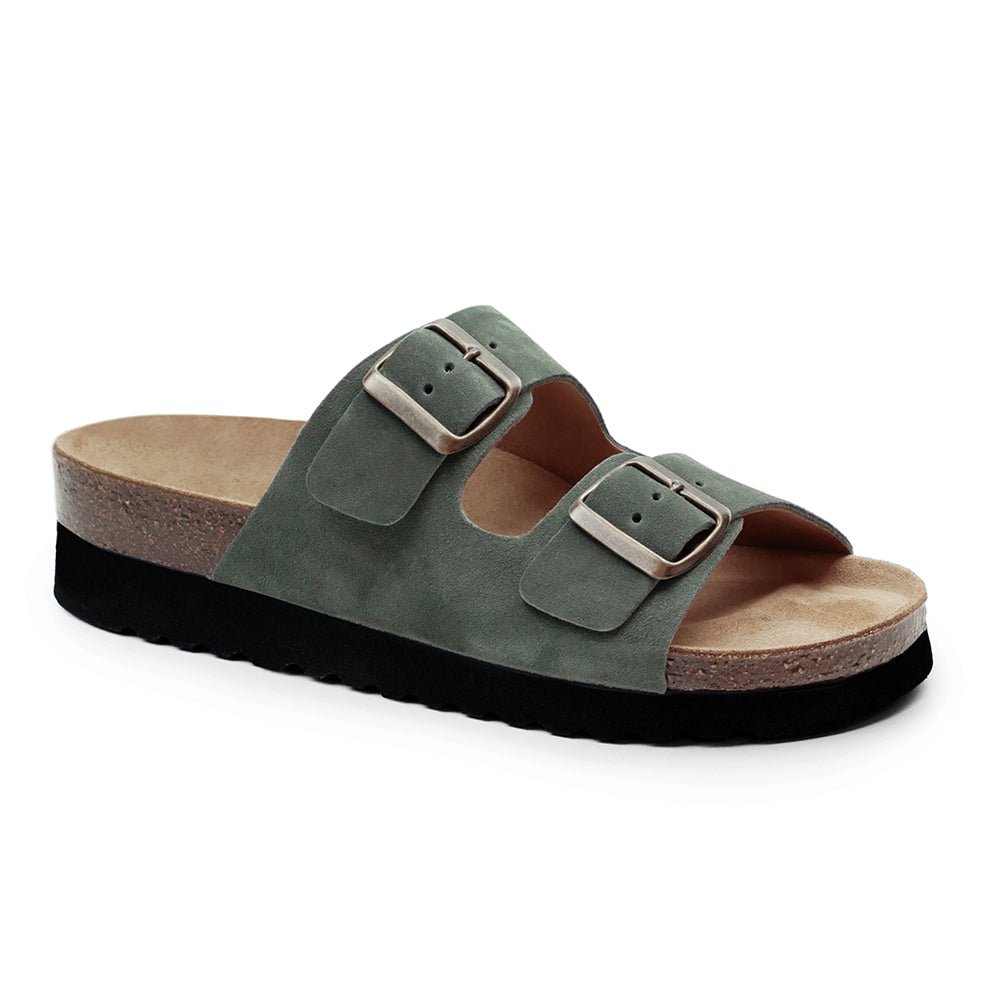 Minfot Moa Sandaler Dam Mjuk Bio Mocka Grön