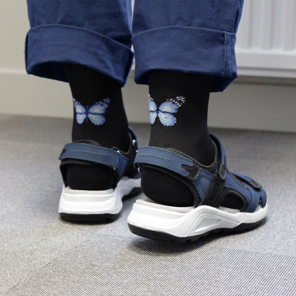 Minfot Nyhamn Sandaler Dam Nubuck Blå