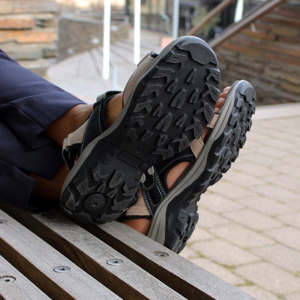 Minfot Sandhamn Sandaler Dam Nubuck Navy Pink