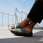 Minfot Softstep Sandaler Dam Biosandal 2-remmar Tropical Glow Svart