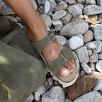 Minfot Upstep Lill Sandaler Dam Mocka Grön