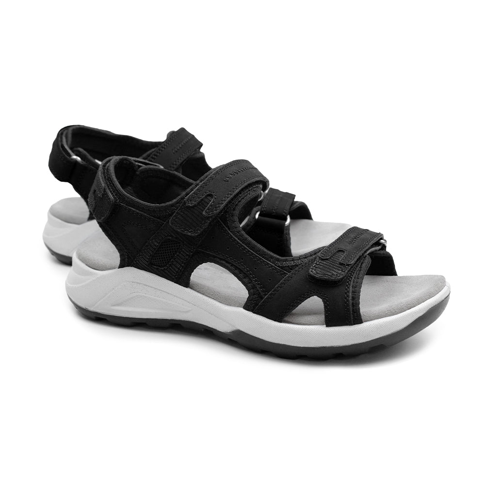 Minfot Nyhamn Sandaler Dam Nubuck Svart