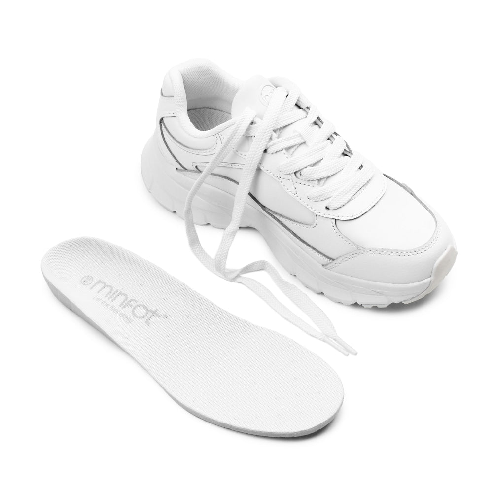 Minfot Sneaker Joy Dam Läder Vit