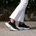 Minfot Joy Sneakers Dam Mesh Mocka Svart Vit