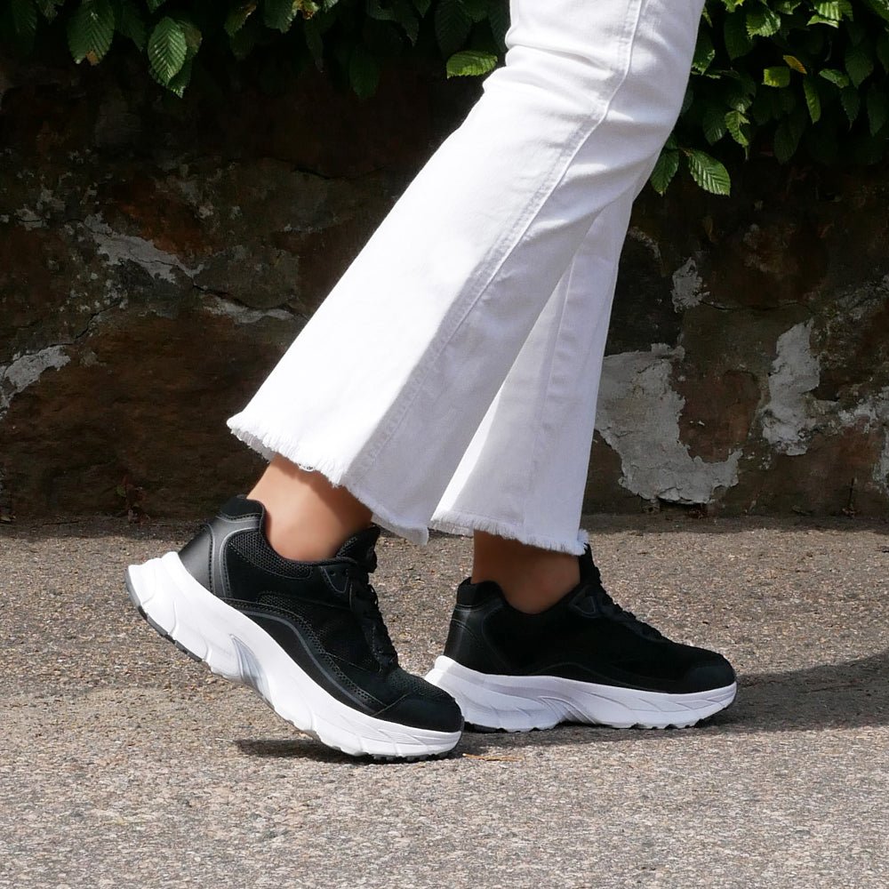 Produktbild 2 - Minfot Sneaker Joy Mesh Mocka Svart Vit