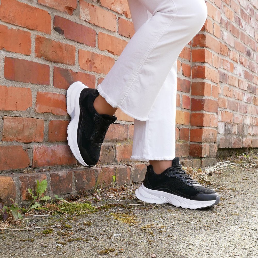 Produktbild 13 - Minfot Sneaker Joy Mesh Mocka Svart Vit