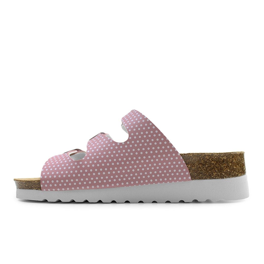Minfot Sandal Mjuk Bio Dots Rosa