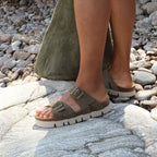 Minfot Upstep Lill Sandaler Dam Mocka Grön