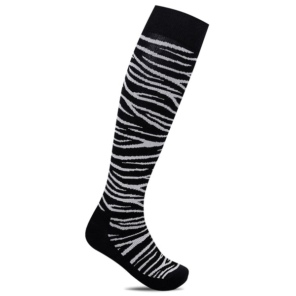 Minfot Stödstrumpor Bambu Zebra Svarta 1-pack