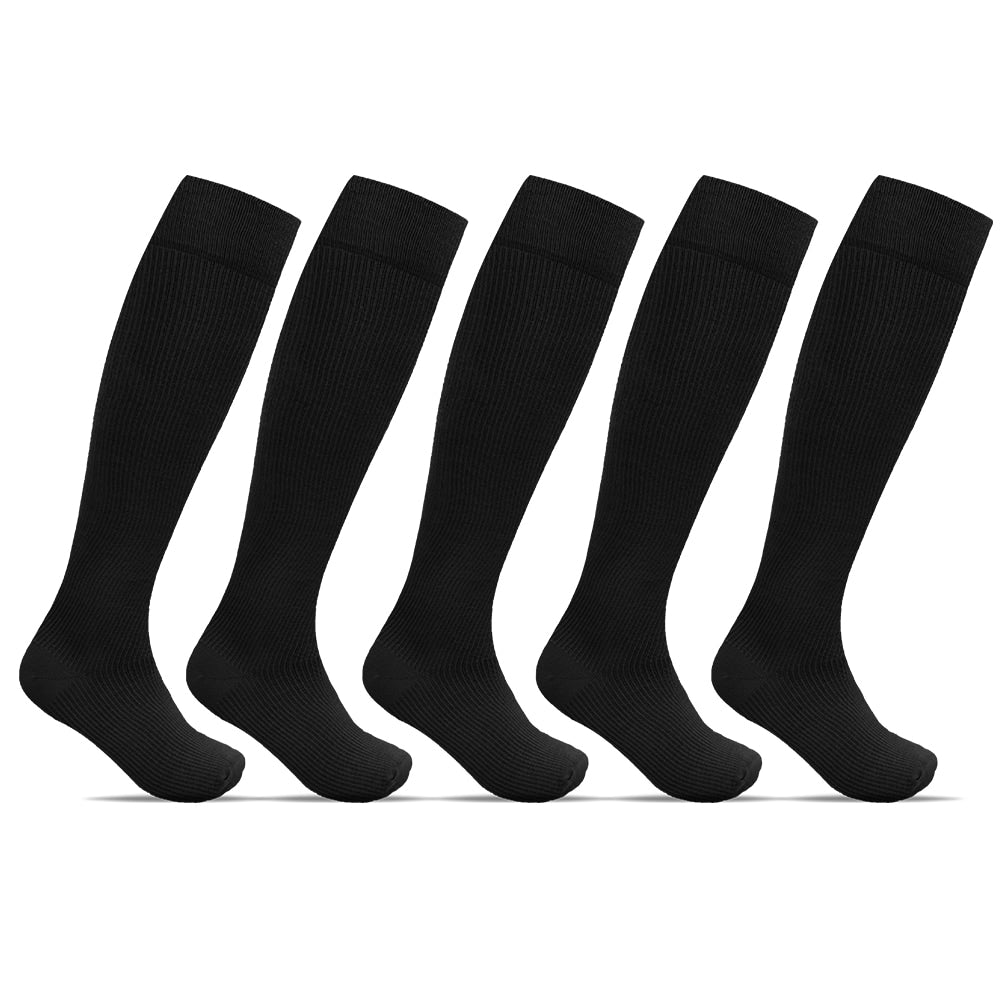 Minfot Stödstrumpor Bomull Eco Svart 5-pack