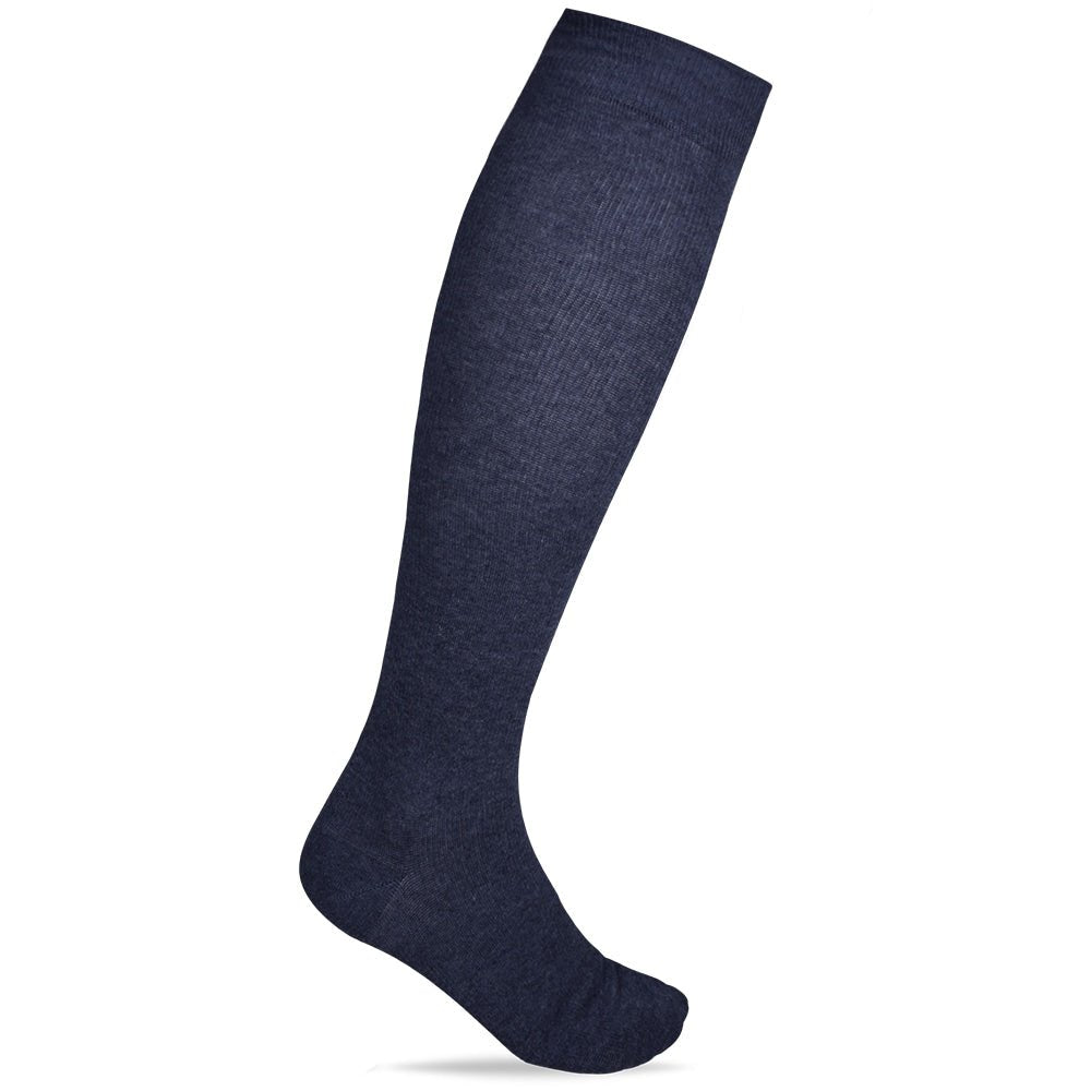 Minfot Stödstrumpor Bomull Melange Mörkblå Eco 1-pack