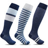 Minfot Stödstrumpor Breda Bomull Maritim 3-pack