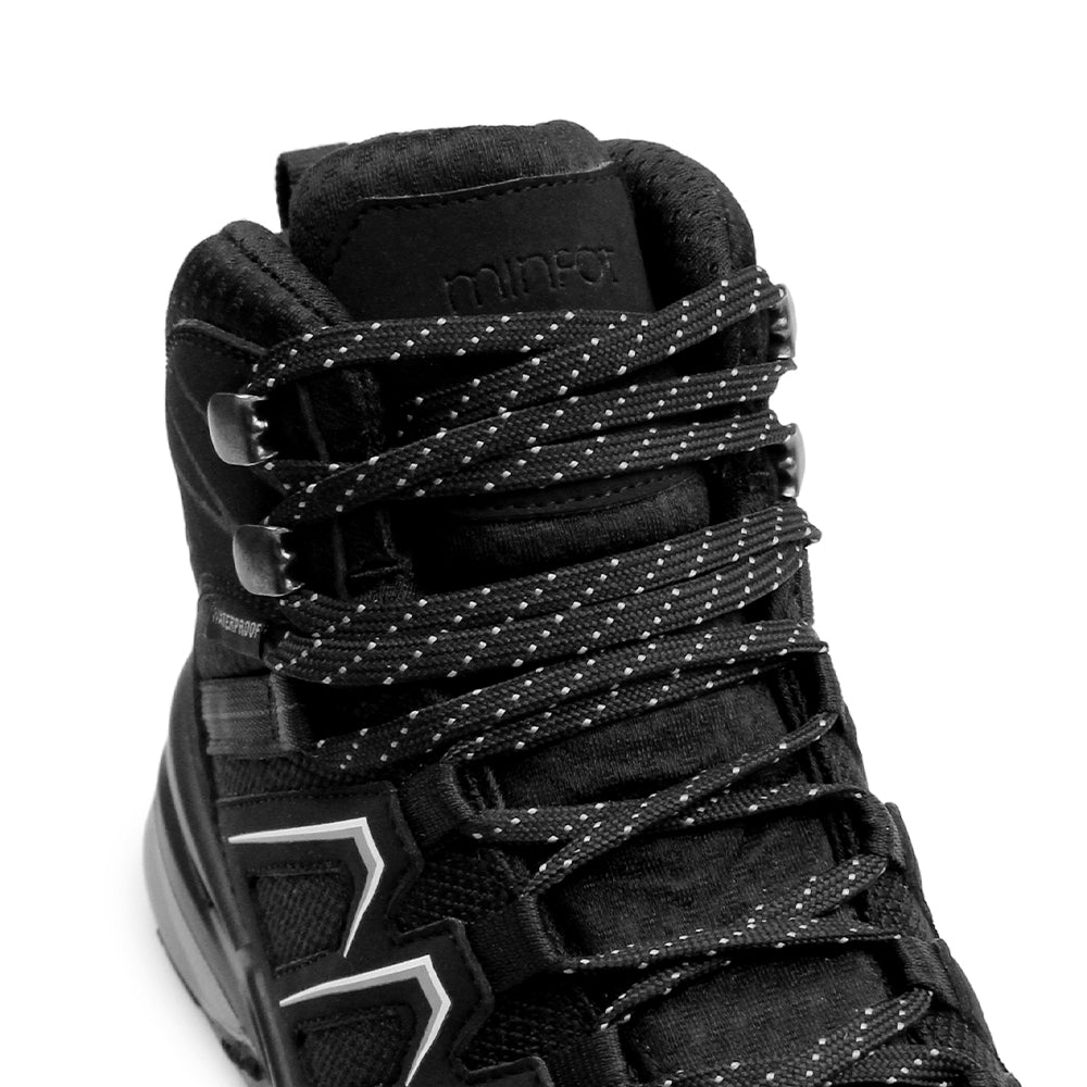 Minfot Stride Mid Skor Unisex Vattentät TEX Svart