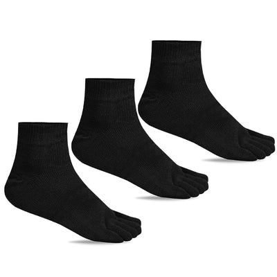 Minfot Tåstrumpor Bomull Svart Mix 3-pack