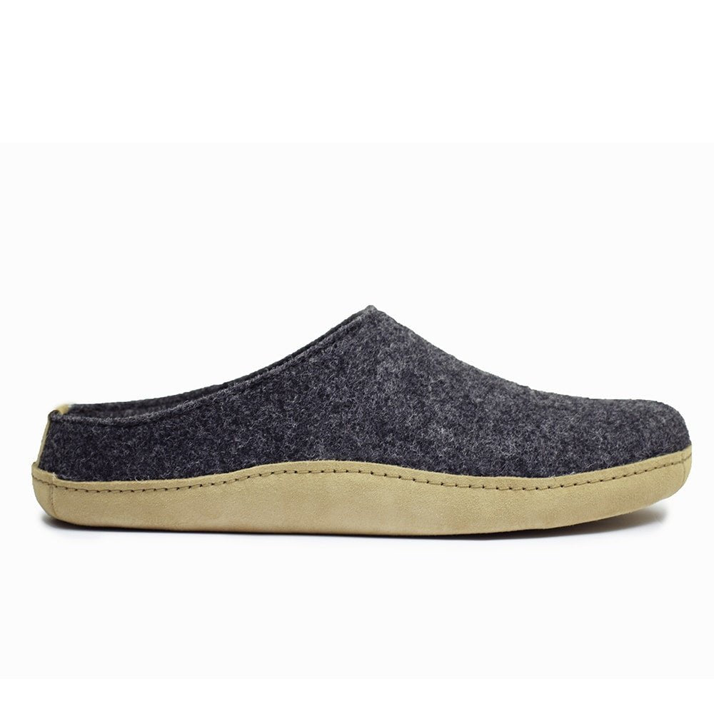 Minfot Ulltofflor Arild Fotbädd Fårskinn Mörkgrå