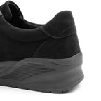 Minfot Vei Sneaker Stretch Nubuck Svart Oxid