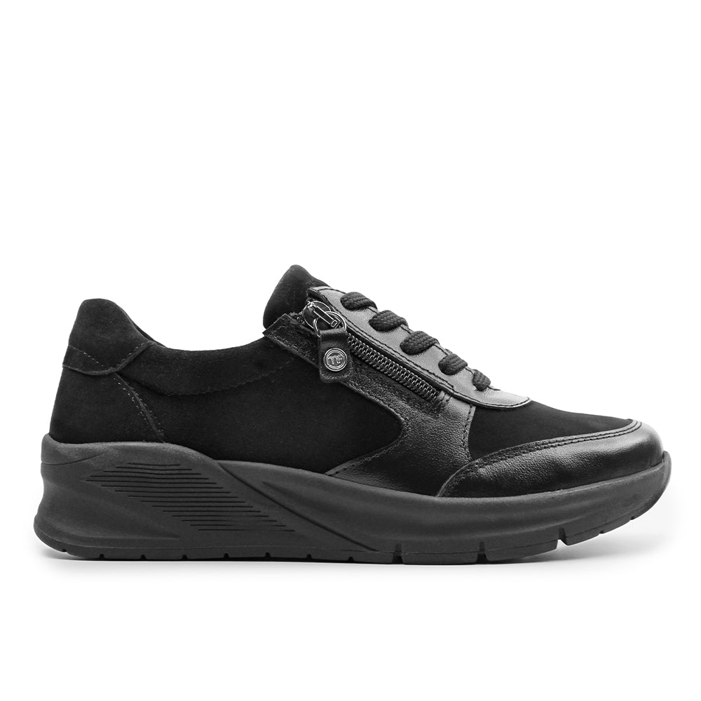 Produktbild 3 - Minfot Vei Sneaker Stretch Nubuck Svart Oxid