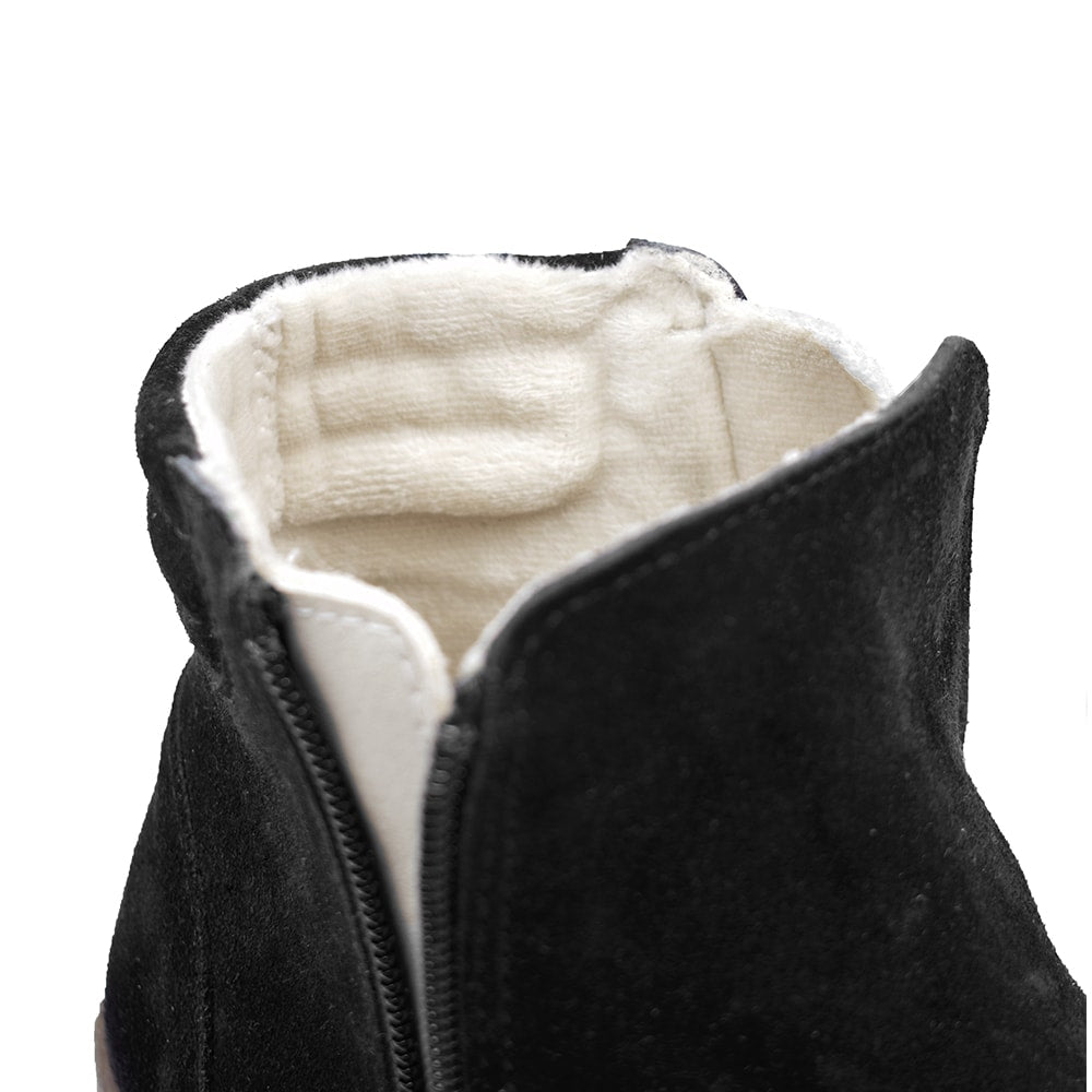 Produktbild 7 - Minfot Vera Boots Dubbel Dragkedja Mocka Svart