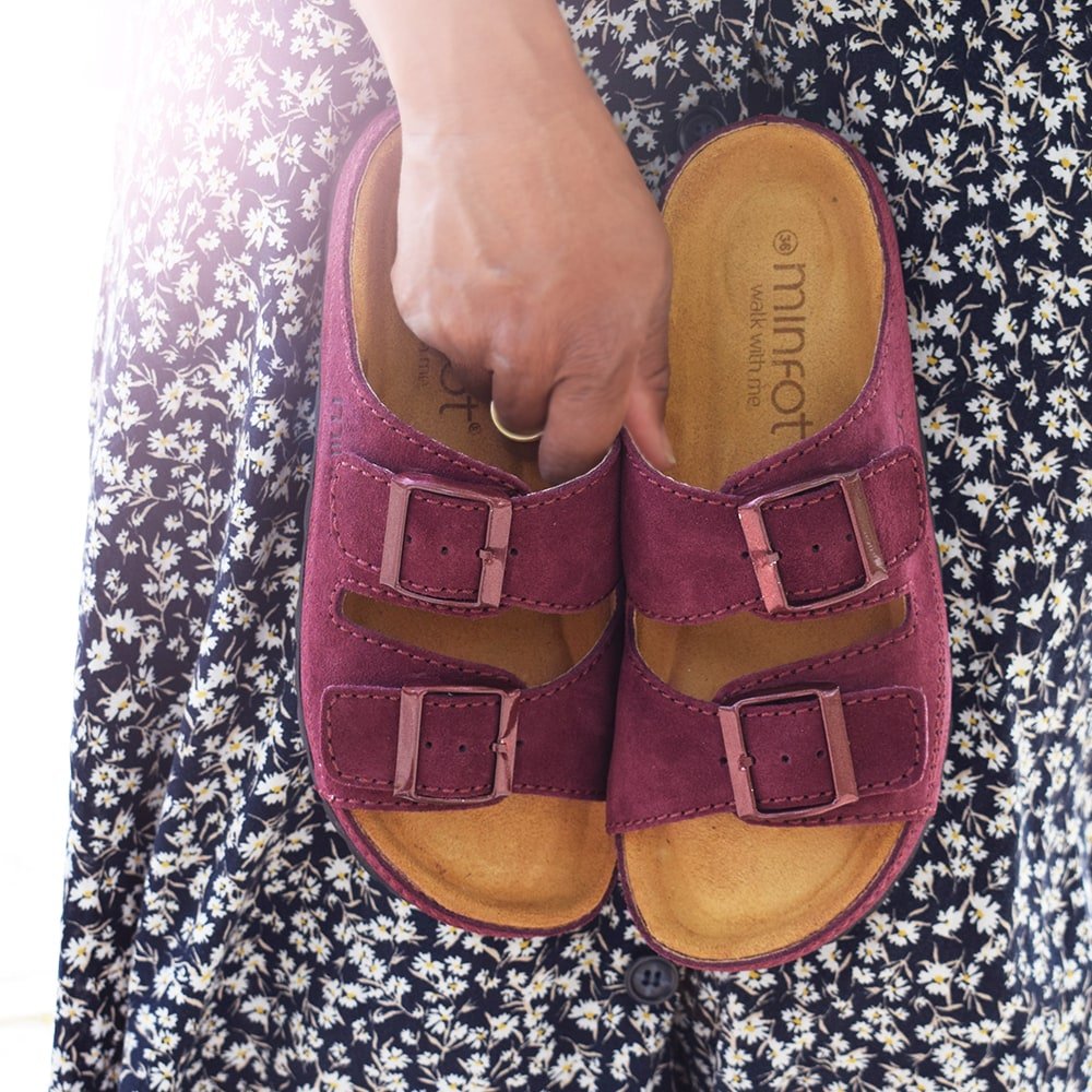 Minfot Sandaler Voss Mocka Vinröd